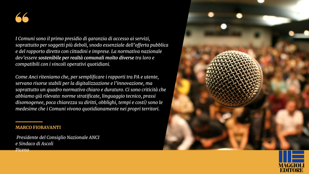 Semplificazione e trasparenza: il presidente del Consiglio Nazionale ANCI in audizione alla Commissione per la semplificazione 1 FIORAVANTI CIT